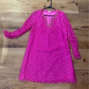 Lilly Pulitzer Pink and Gold Dress